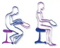 Good and band postures at a keyboard